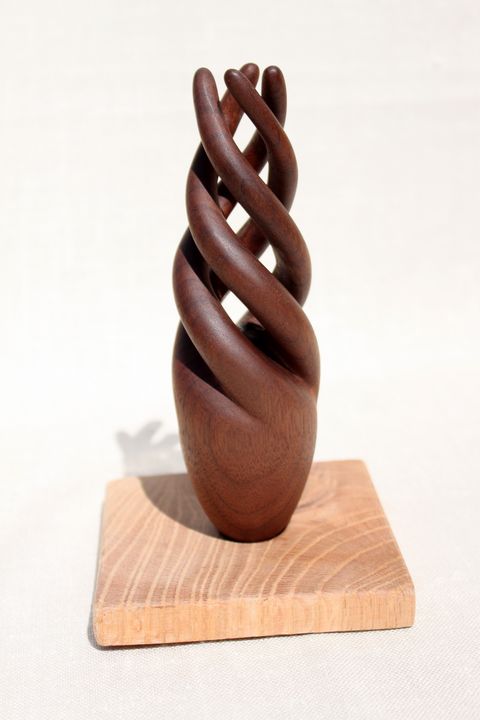 Wood Carved Flame Finials