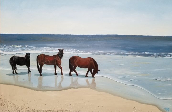 Wild Horses - Carina Brandt - Paintings & Prints, Landscapes & Nature ...