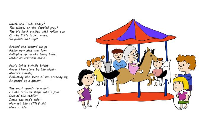 Merry Go Round Rosie Drawings Illustration Humor Satire Babies Kids Artpal