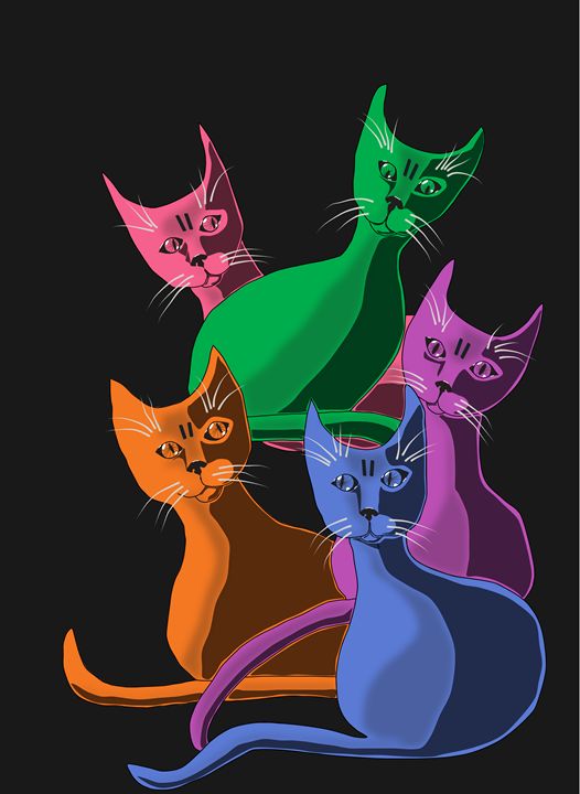 Catz catz catz - Al Burton Art