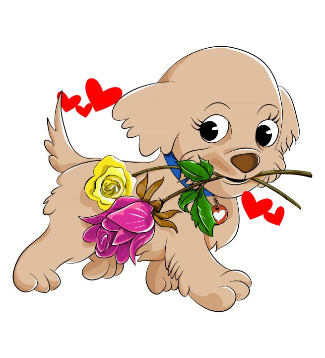 Cute Yorkie Dog With Flowers - Alexander 'Bunmi Ayeni