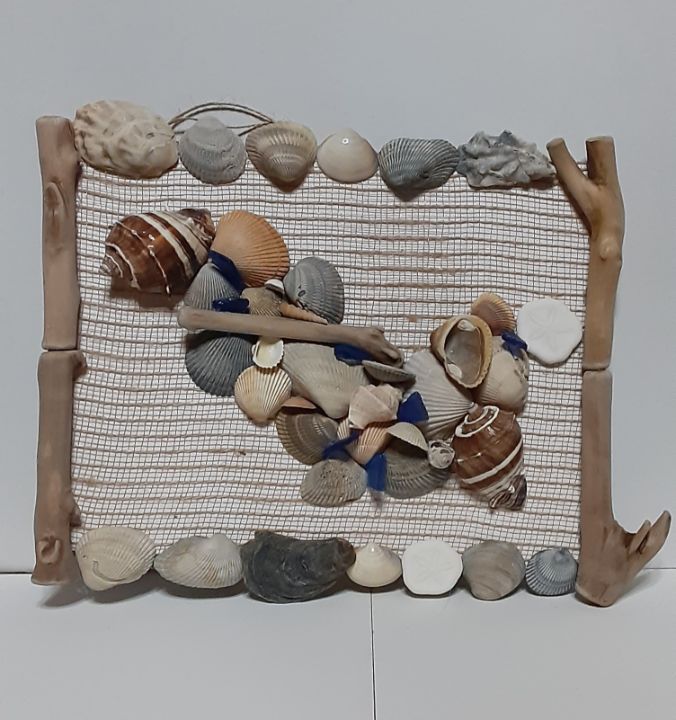 Shell Framed Island Wall Hanging - Jill's Art With Nature - Crafts & Other  Art, Collages - ArtPal