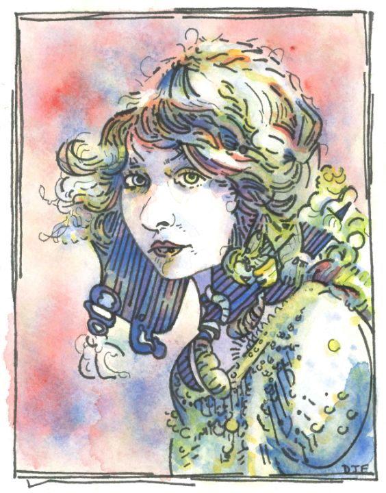 Girl with Curls - Deborah Forrest - Drawings & Illustration, People ...