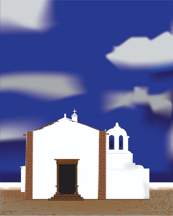 Seaside Church Frank’s Acrylic Creations Digital Art, Buildings