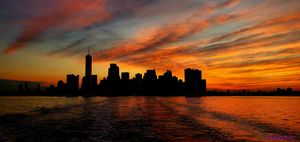 Silhouette of New York city