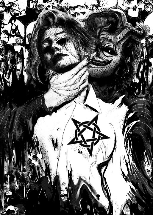 Spooky Devil Chocking Witch - Manga - Anass Benktitou - Digital