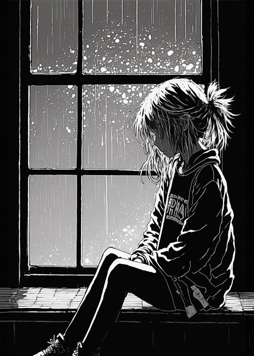 Beautiful Sad Anime Girl 4K Wallpaper iPhone HD Phone #2381n