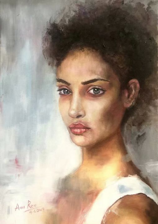 Julia - Ann Ren - Paintings & Prints, People & Figures, Portraits ...