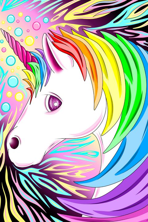 A Rainbow Unicorn Drawing by JoshuaTheGreat - DragoArt-saigonsouth.com.vn
