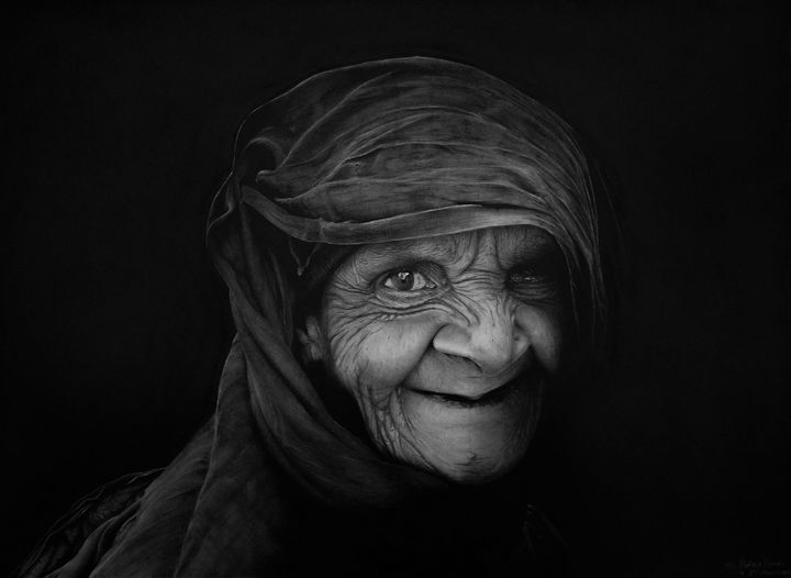 Old Woman - Sketch Art Gallery