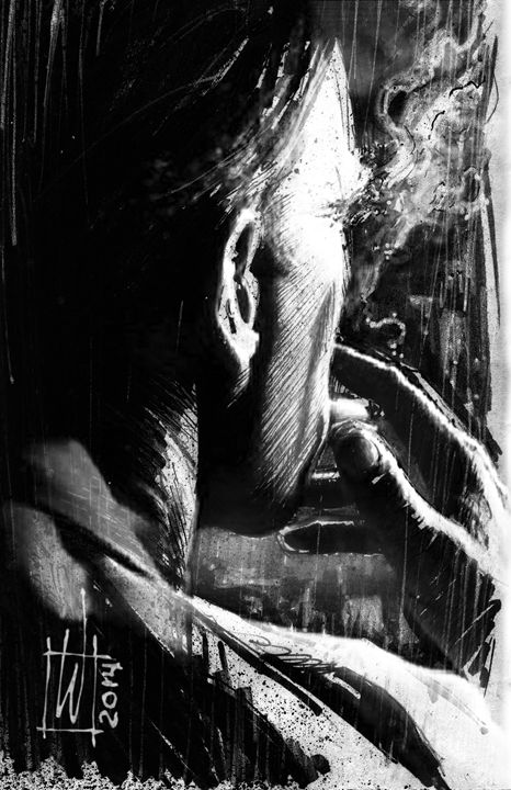 Smoking Man - Dru Woodard ::: Illustrator