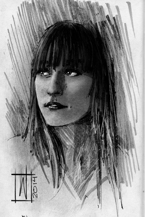 Pensive Girl - Dru Woodard ::: Illustrator