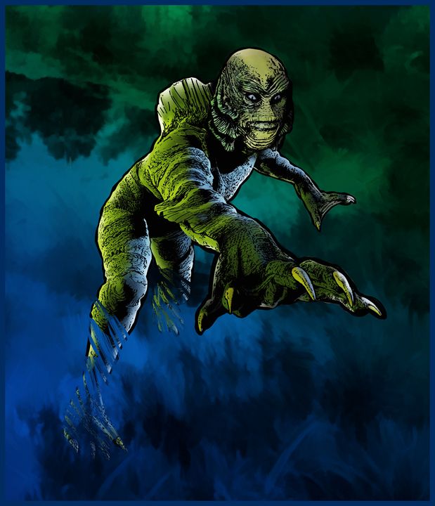 Creature From The Black Lagoon - Dru Woodard ::: Illustrator