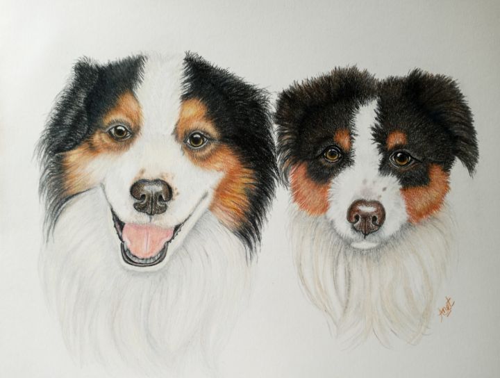 Freckles and Maverick - Pet Portraits By Anet