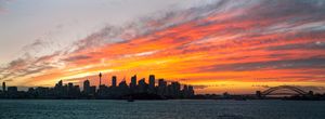 sunset Sydney harbour