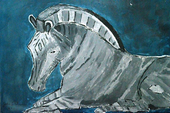 Blue Zebra - Timeless Art On Canvas