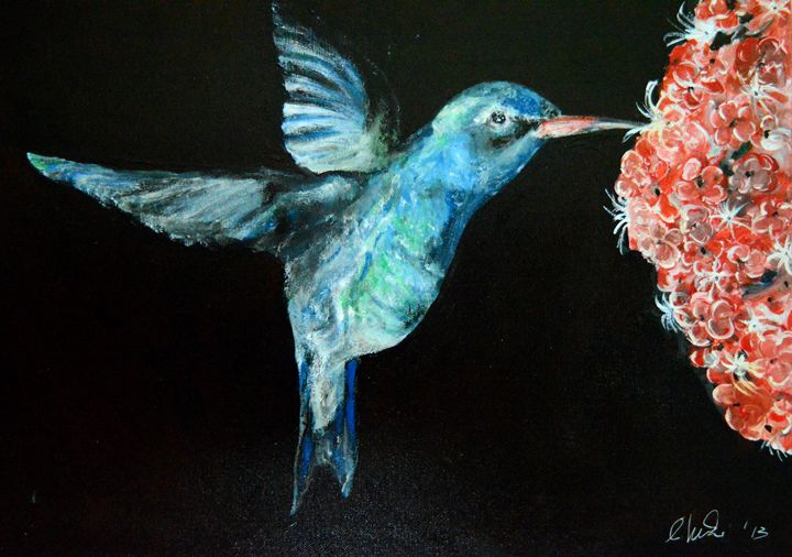 Hummingbird in Flight - Timeless Art On Canvas