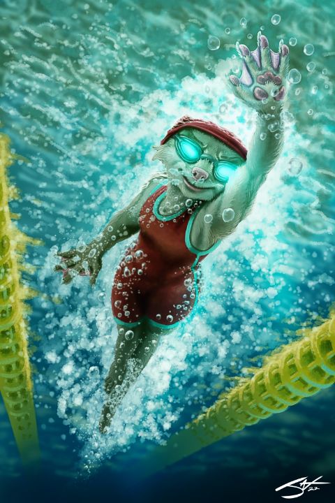 Jessica Waterson Olympic Swimmer - Artistic Jax