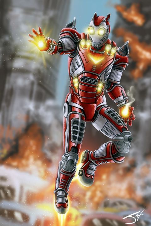 Atompunk Iron Man - Artistic Jax