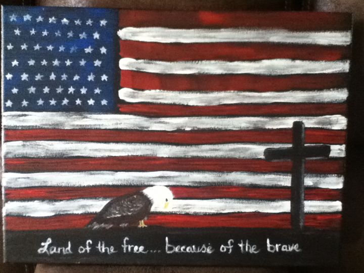 Distressed American Flag - Kelly's Kreations