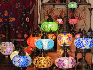 Oriental Mosaiac Mirror Lamps