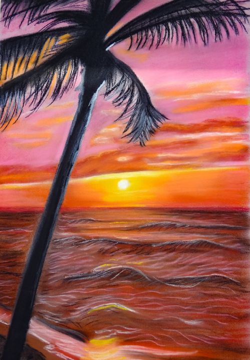 Sunset Palm Tree - Kat Gail Art Photography