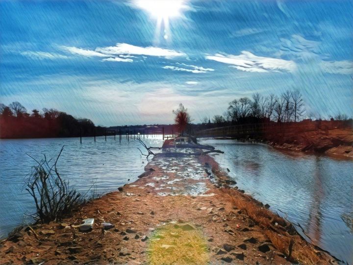 Path Between The Water - Kat Gail Art Photography