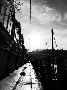 “Looe Harbour, the morning after….”