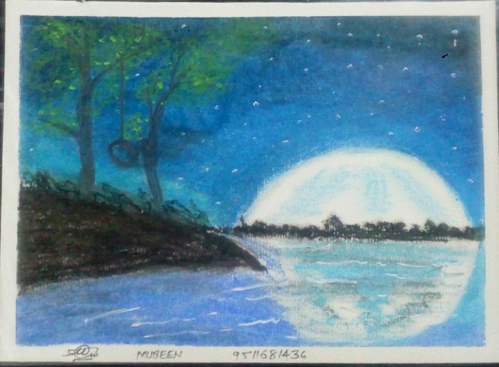 A beautiful evening - easy oil pastel landscape drawing | sunset, river,  landscape, tree | Beautiful oil pastel sunset landscape drawing with trees  and river | By Morning DrizzleFacebook