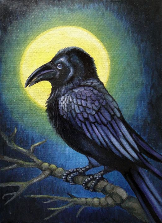 Spirit animal-Raven - Neringa Jakimcik - Paintings & Prints, Animals,  Birds, & Fish, Birds, Ravens & Crows - ArtPal