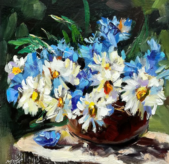 WILDFLOWERS PAINTING ORIGINAL ART - Zhanna Kan - Paintings & Prints ...