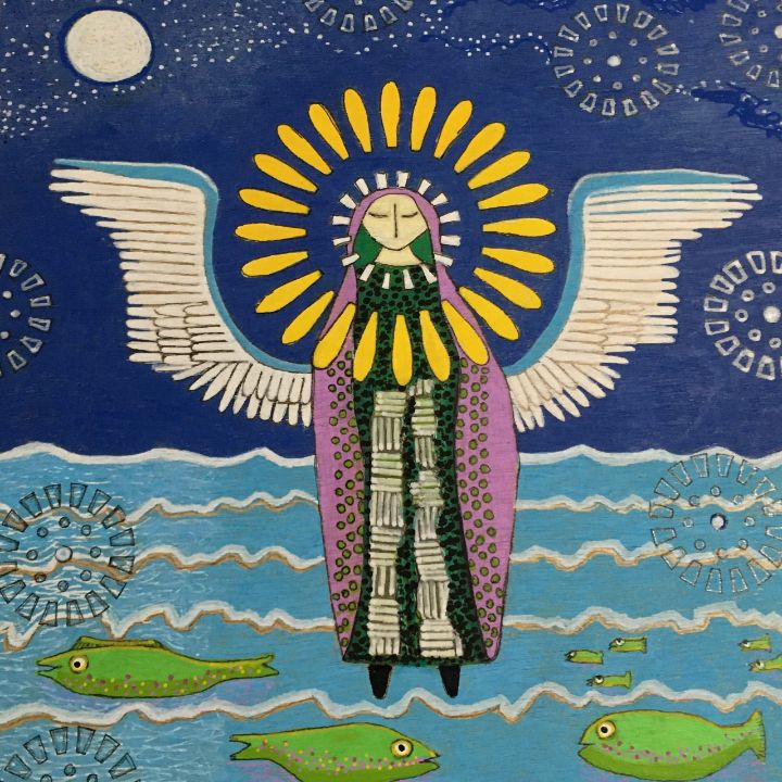 Guardian Angel of the Fish Pond - Silver Rabbit Arts Studio - Paintings ...