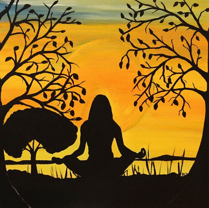 Finding your zen Her painted canvas Paintings & Prints, People