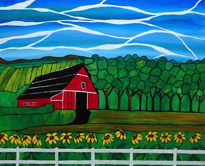 Red Country Barn 18x24 Canvas 