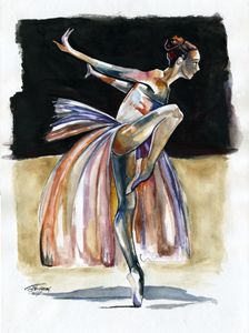 Sega Dancer - Denis Zephir - Paintings & Prints, People & Figures