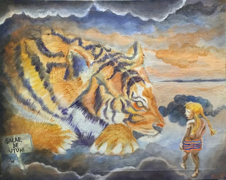 Self-Portrait with Tiger - Tucky Fussell