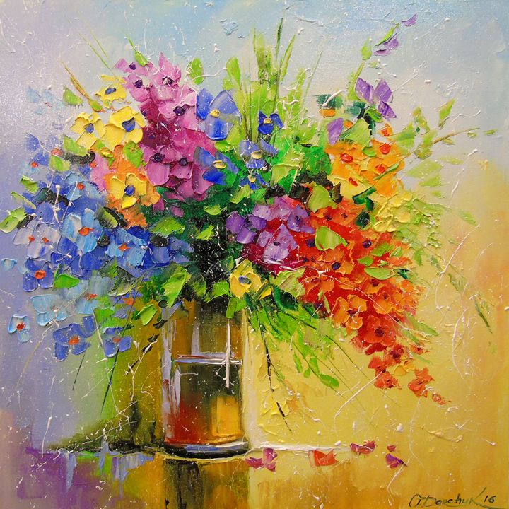 A bouquet of wild flowers - Olha Darchuk - Paintings & Prints, Flowers ...