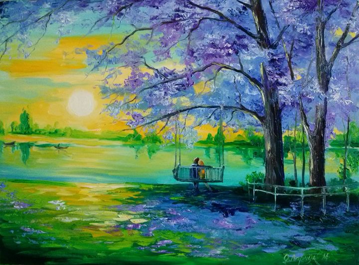 Dawn together - Olha Darchuk - Paintings & Prints, Landscapes & Nature ...