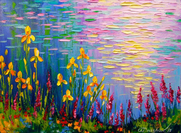 Flowers by the pond - Olha Darchuk