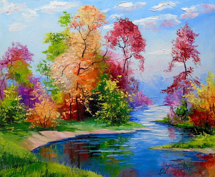 Glorious autumn - Olha Darchuk - Paintings & Prints, Landscapes ...