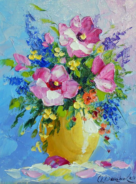 Field and flowers Paintings by Olha Darchuk 