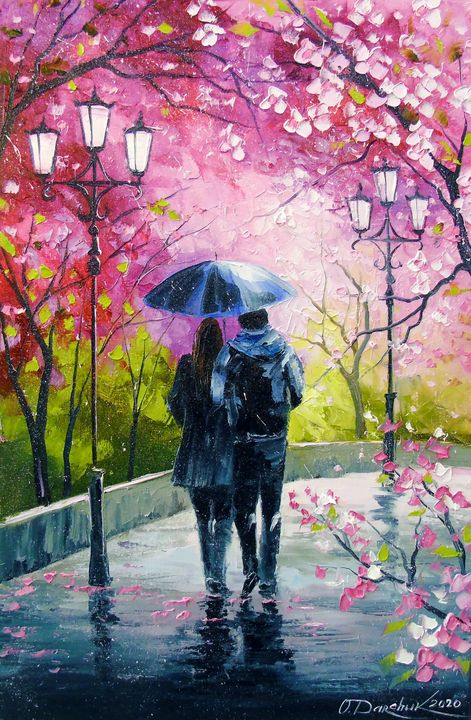 A walk in the spring Park - Olha Darchuk - Paintings & Prints ...