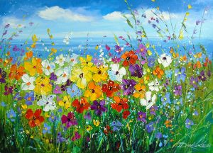 A bouquet of meadow flowers - Olha Darchuk - Paintings & Prints