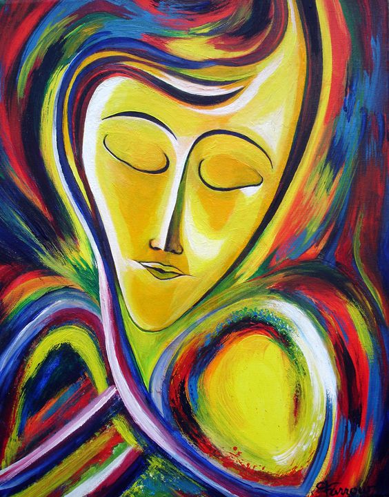 Woman - Frank Farrow - Paintings & Prints, Abstract, Color - ArtPal