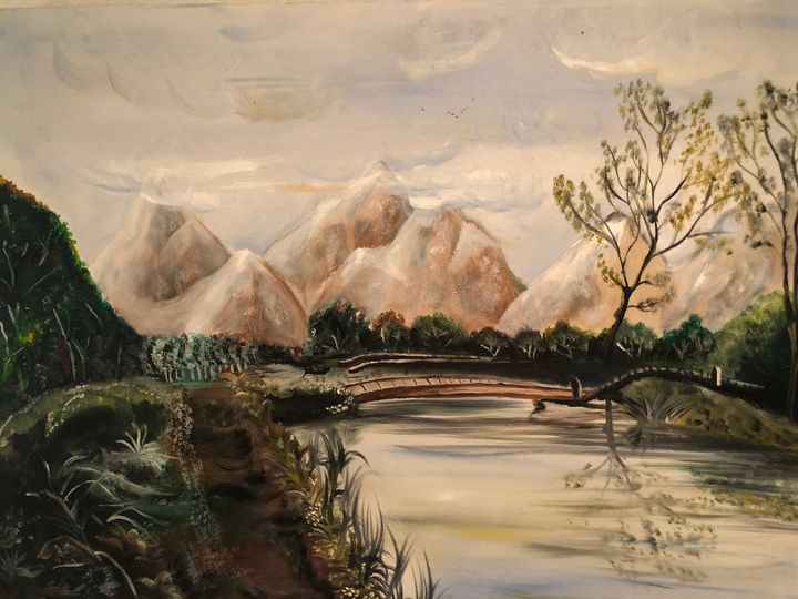 Rivers and trees - Meena’s Art Gallery