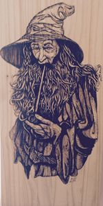 The Grey - Solid Hardwood Pyrography