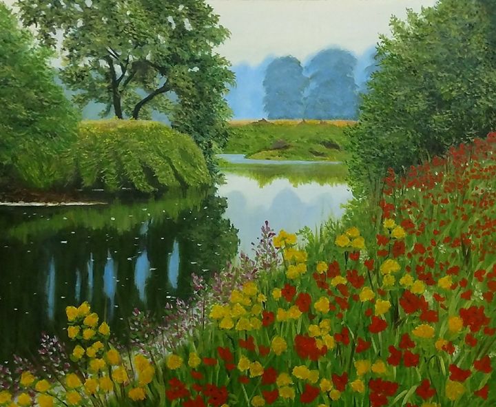 Spring Flowers - Kim Castor - Paintings & Prints, Landscapes & Nature ...