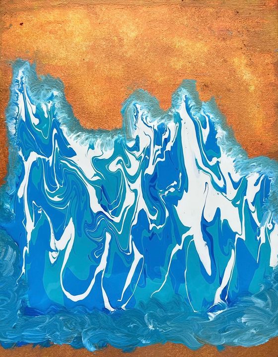 Abstract Waves Rocks Mountainous Waves - abstractwayart - Paintings & Prints, Abstract ...