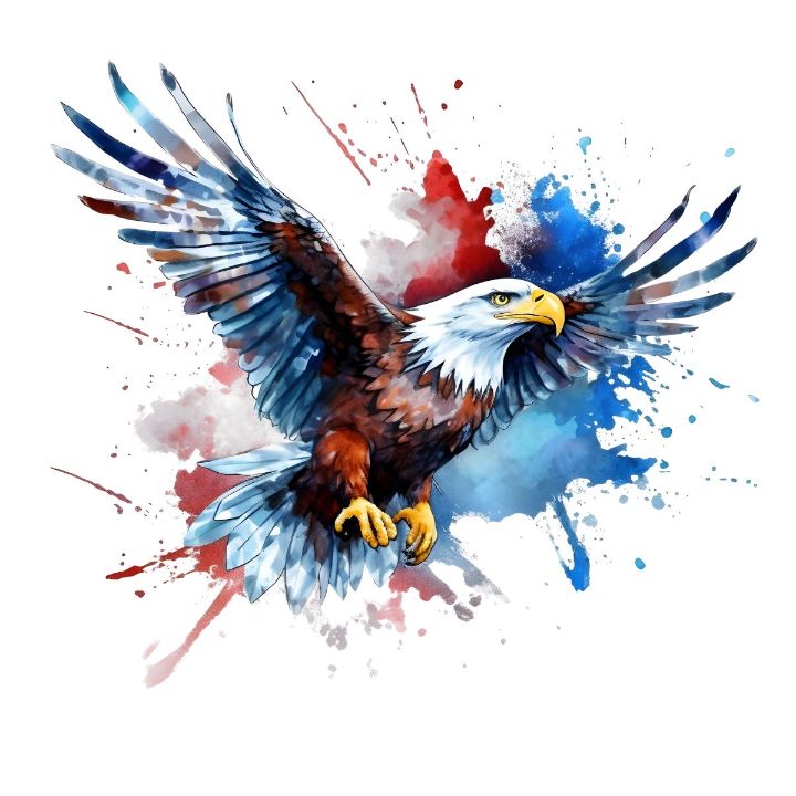 Patriotic Eagle Digital Art Print - Artedit - Paintings & Prints ...