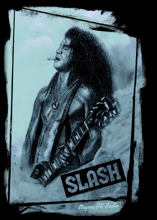 Slash - Guns N Roses Art Print